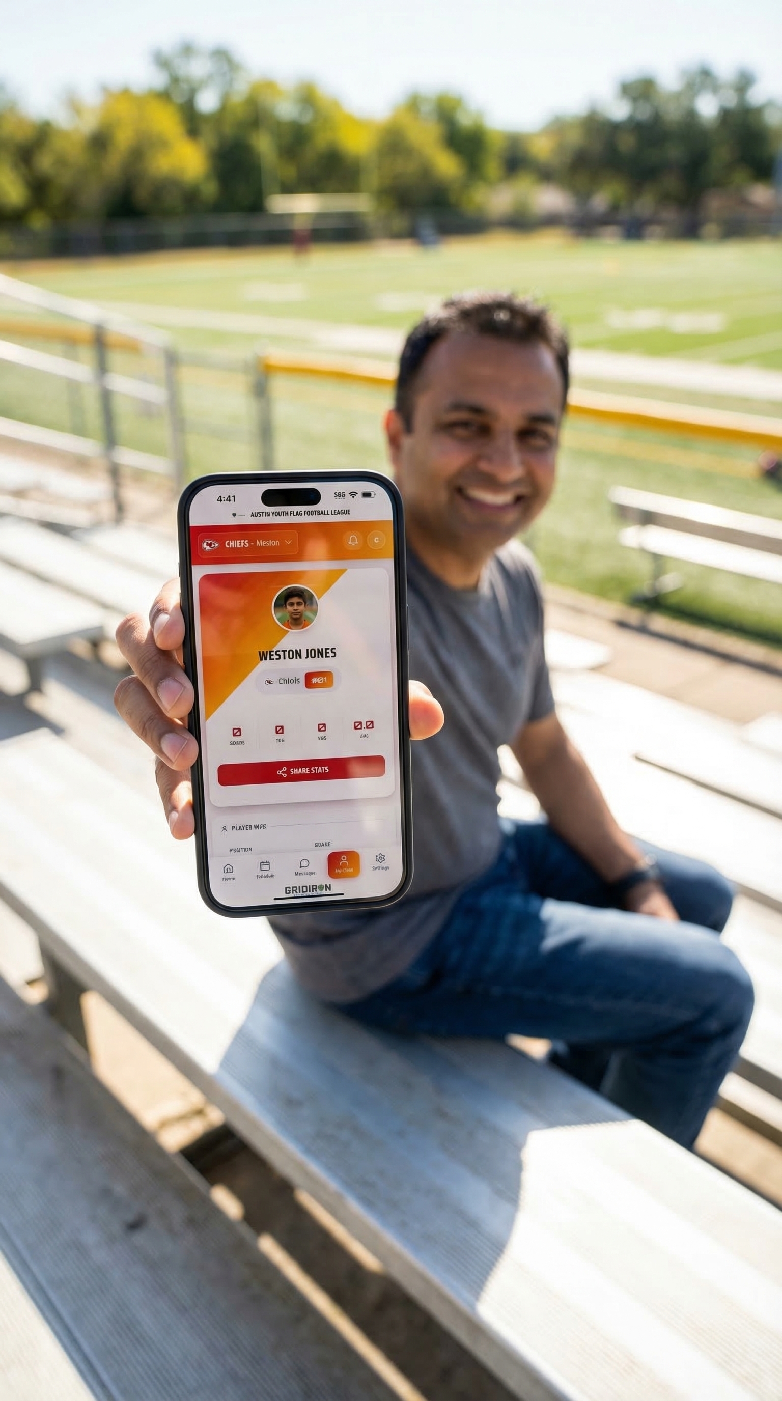 Parent showing player stats